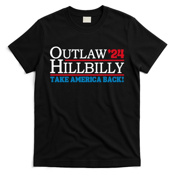 Trump Vance 2024 Outlaw Hillbilly Us Flag Vintage Elections T-Shirt