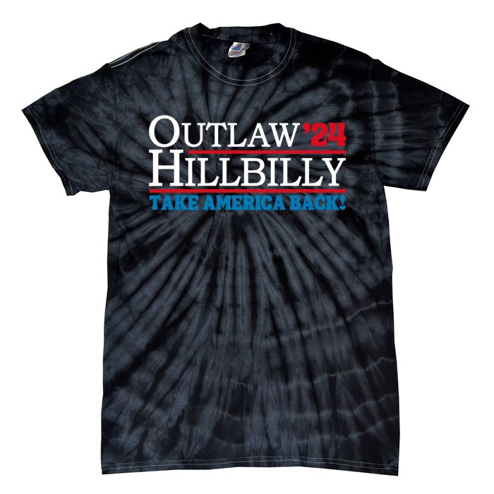 Trump Vance 2024 Outlaw Hillbilly Us Flag Vintage Elections Tie-Dye T-Shirt