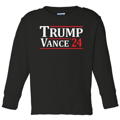 Trump Vance 24 Trump 2024 Toddler Long Sleeve Shirt