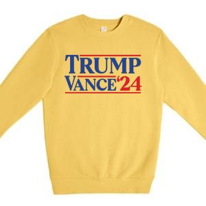 Trump Vance 2024 Donald Trump Jd Vance For President Premium Crewneck Sweatshirt