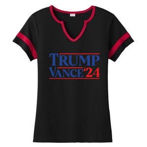 Trump Vance 2024 Donald Trump Jd Vance For President Ladies Halftime Notch Neck Tee