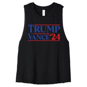 Trump Vance 2024 Donald Trump Jd Vance For President Women's Racerback Cropped Tank