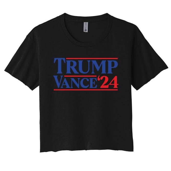 Trump Vance 2024 Donald Trump Jd Vance For President Women's Crop Top Tee