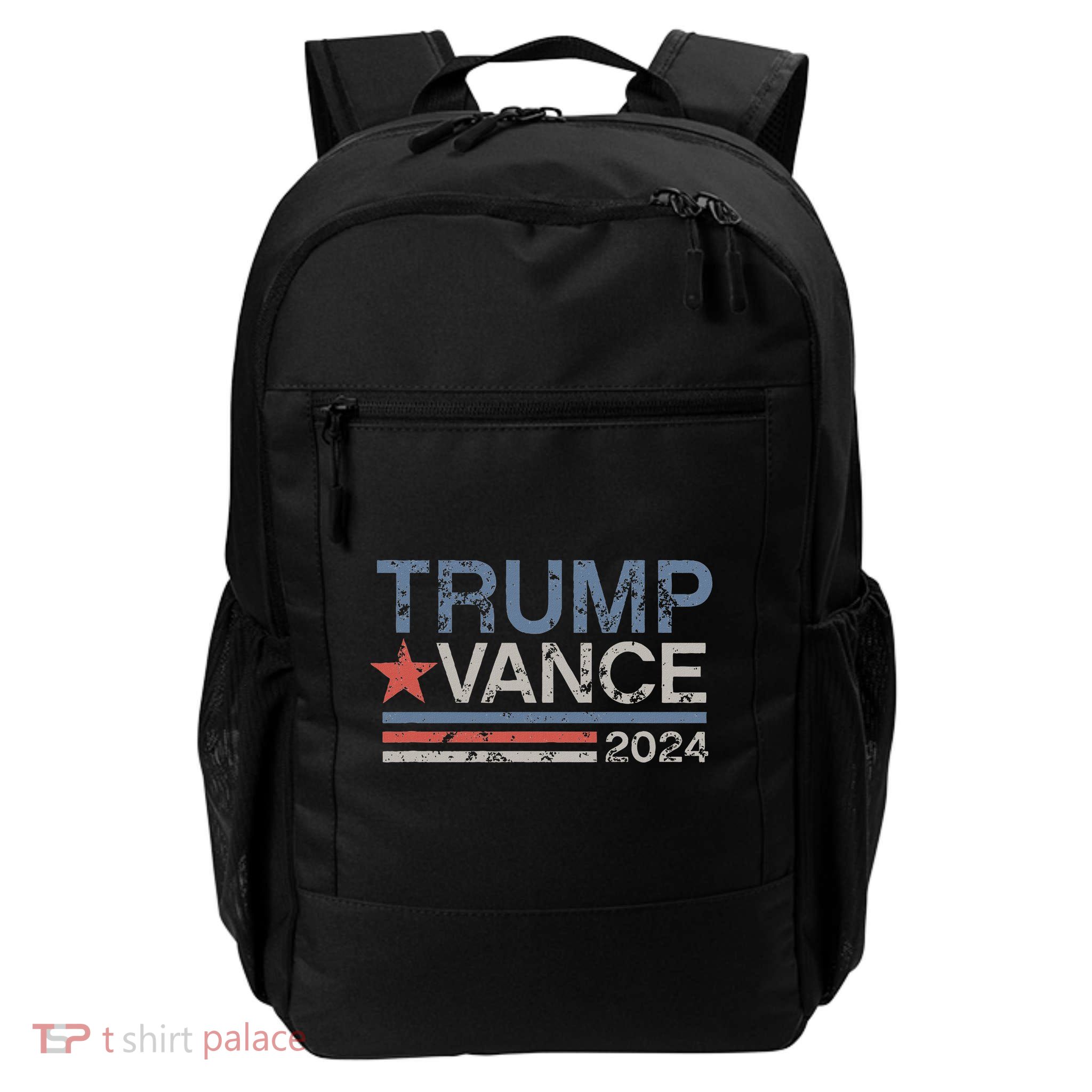 Trump Vance 2024 Retro Featuring Trump And Jd Vance Daily Commute Backpack