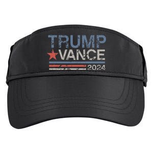 Trump Vance 2024 Retro Featuring Trump And Jd Vance Adult Drive Performance Visor