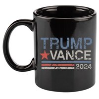 Trump Vance 2024 Retro Featuring Trump And Jd Vance 11oz C Handle Ceramic Mug