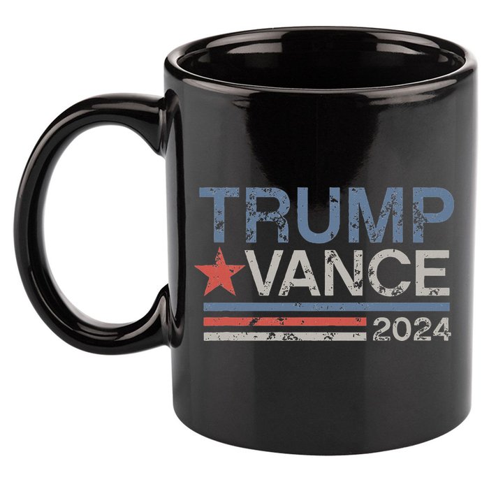 Trump Vance 2024 Retro Featuring Trump And Jd Vance 11oz C Handle Ceramic Mug