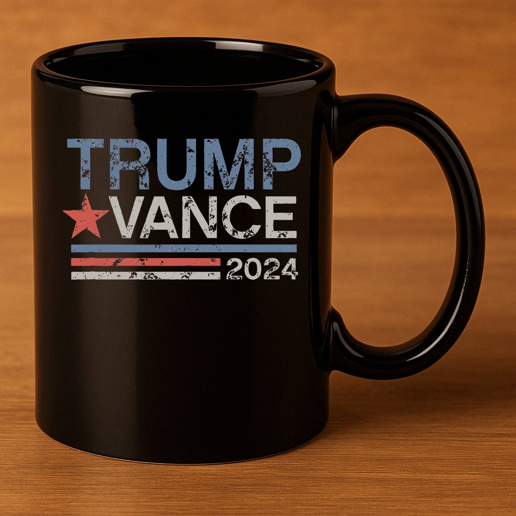 Trump Vance 2024 Retro Featuring Trump And Jd Vance 11oz C Handle Ceramic Mug