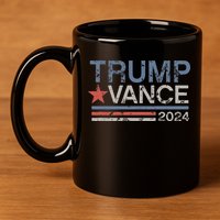 Trump Vance 2024 Retro Featuring Trump And Jd Vance 11oz C Handle Ceramic Mug