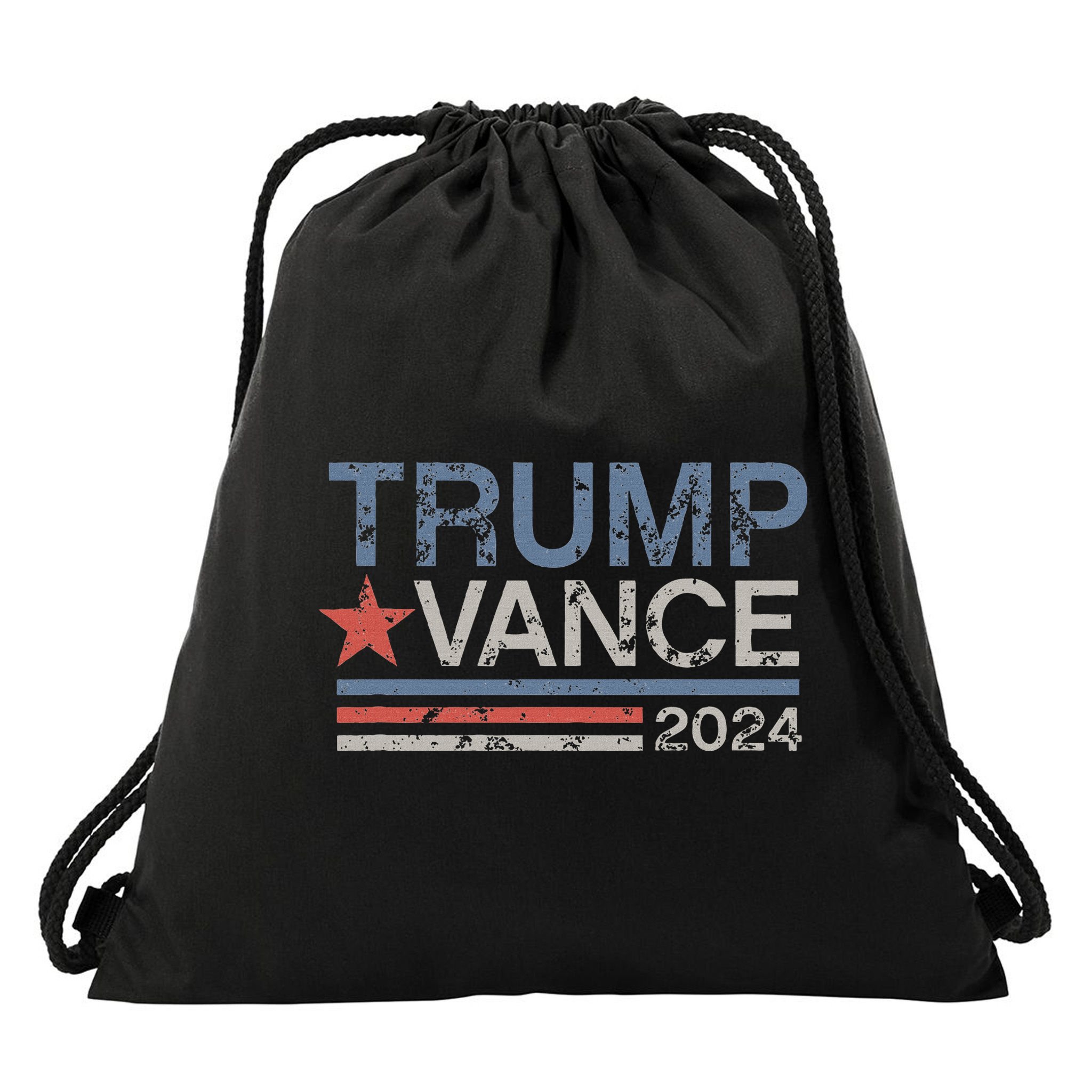 Trump Vance 2024 Retro Featuring Trump And Jd Vance Drawstring Bag