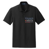 Trump Vance 2024 Retro Featuring Trump And Jd Vance Dry Zone Grid Polo