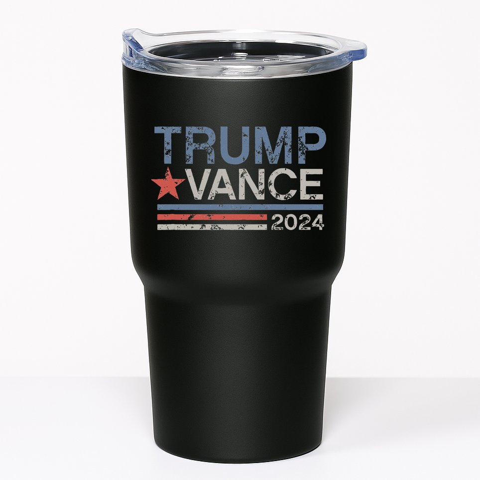 Trump Vance 2024 Retro Featuring Trump And Jd Vance Tumbler