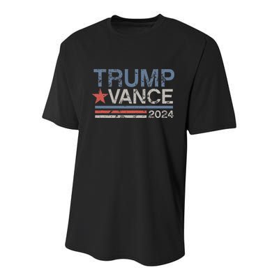 Trump Vance 2024 Retro Featuring Trump And Jd Vance Youth Performance Sprint T-Shirt