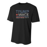 Trump Vance 2024 Retro Featuring Trump And Jd Vance Youth Performance Sprint T-Shirt