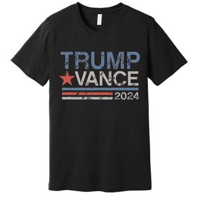 Trump Vance 2024 Retro Featuring Trump And Jd Vance Premium T-Shirt