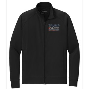 Trump Vance 2024 Retro Featuring Trump And Jd Vance Stretch Full-Zip Cadet Jacket