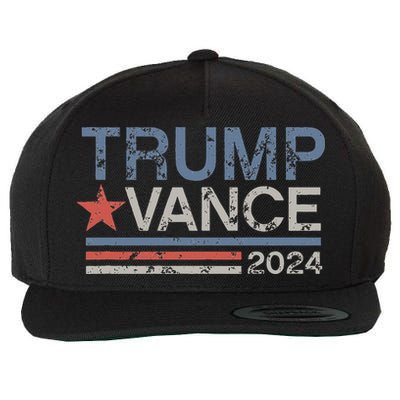 Trump Vance 2024 Retro Featuring Trump And Jd Vance Wool Snapback Cap