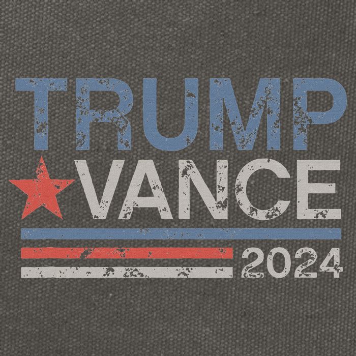 Trump Vance 2024 Retro Featuring Trump And Jd Vance Cotton Canvas Backpack