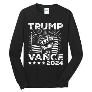 Trump Vance 2024 Donald Trump Jd Vance For President Tall Long Sleeve T-Shirt