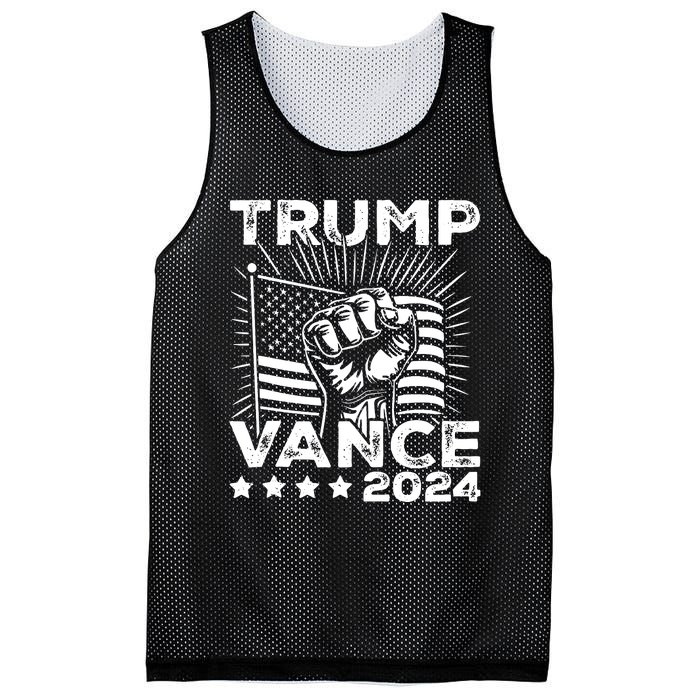 Trump Vance 2024 Donald Trump Jd Vance For President Mesh Reversible Basketball Jersey Tank