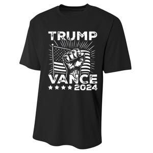 Trump Vance 2024 Donald Trump Jd Vance For President Performance Sprint T-Shirt