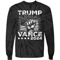 Trump Vance 2024 Donald Trump Jd Vance For President Tie-Dye Long Sleeve Shirt