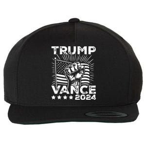 Trump Vance 2024 Donald Trump Jd Vance For President Wool Snapback Cap