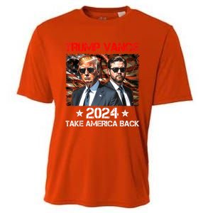 Trump Vance 2024 Donald Trump J.D. Vance Take America Back Cooling Performance Crew T-Shirt