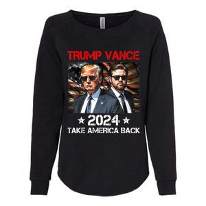 Trump Vance 2024 Donald Trump J.D. Vance Take America Back Womens California Wash Sweatshirt