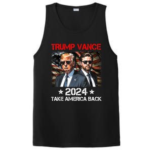 Trump Vance 2024 Donald Trump J.D. Vance Take America Back PosiCharge Competitor Tank