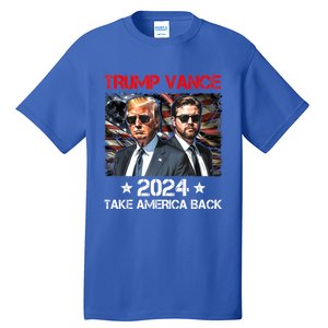 Trump Vance 2024 Donald Trump J.D. Vance Take America Back Tall T-Shirt