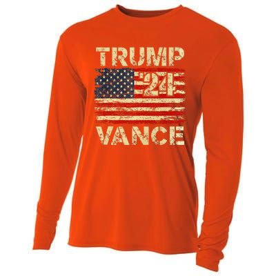 Trump Vance 24 American Flag Cooling Performance Long Sleeve Crew