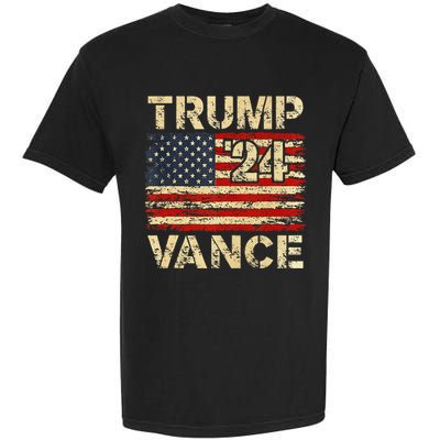 Trump Vance 24 American Flag Garment-Dyed Heavyweight T-Shirt