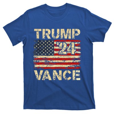 Trump Vance 24 American Flag T-Shirt