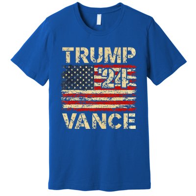 Trump Vance 24 American Flag Premium T-Shirt