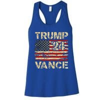 Trump Vance 24 American Flag Women's Racerback Tank