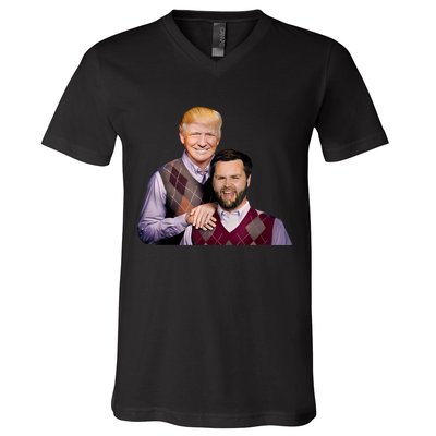 Trump Vance 2024 Brothers Funny Parody Trump J.D. Vance Bros V-Neck T-Shirt