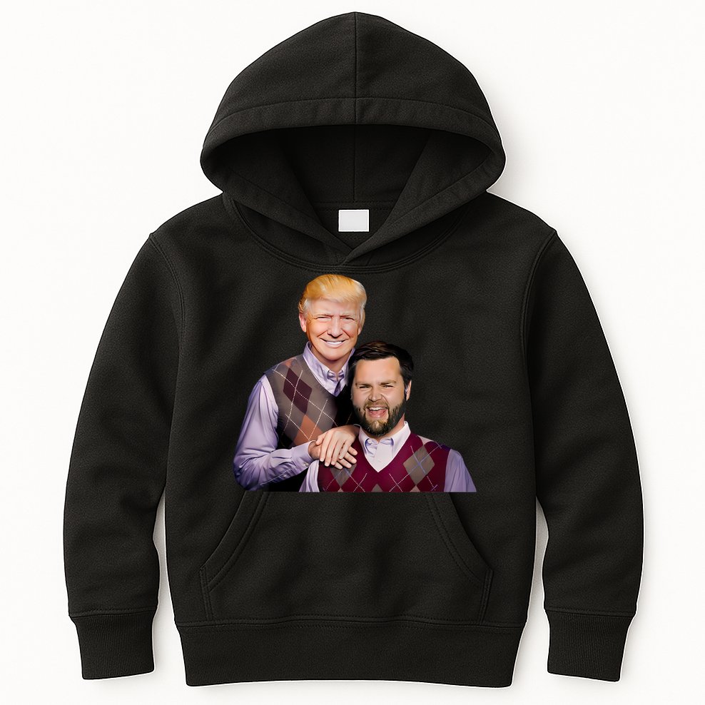 Trump Vance 2024 Brothers Funny Parody Trump J.D. Vance Bros Kids Hoodie