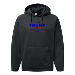 Trump Vance 2024 Brick Wall Texture Performance Fleece Hoodie