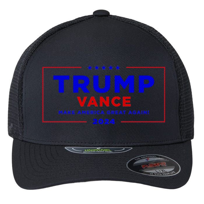 Trump Vance 2024 Brick Wall Texture Flexfit Unipanel Trucker Cap