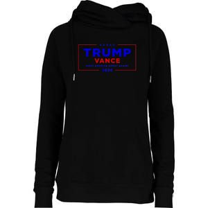 Trump Vance 2024 Brick Wall Texture Womens Funnel Neck Pullover Hood