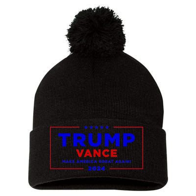 Trump Vance 2024 Brick Wall Texture Pom Pom 12in Knit Beanie