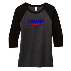 Trump Vance 2024 Brick Wall Texture Women's Tri-Blend 3/4-Sleeve Raglan Shirt