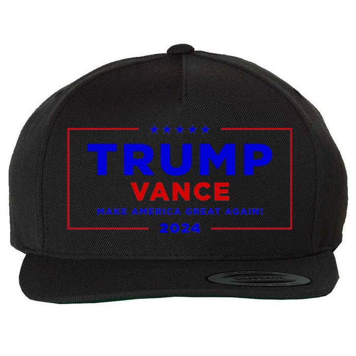 Trump Vance 2024 Brick Wall Texture Wool Snapback Cap