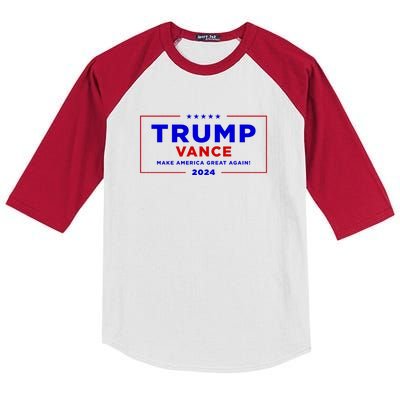 Trump Vance 2024 Brick Wall Texture Kids Colorblock Raglan Jersey