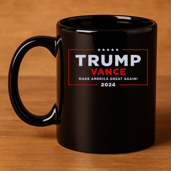 Trump Vance 2024 Brick Texture 11oz C Handle Ceramic Mug
