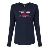 Trump Vance 2024 Brick Texture Womens Cotton Relaxed Long Sleeve T-Shirt