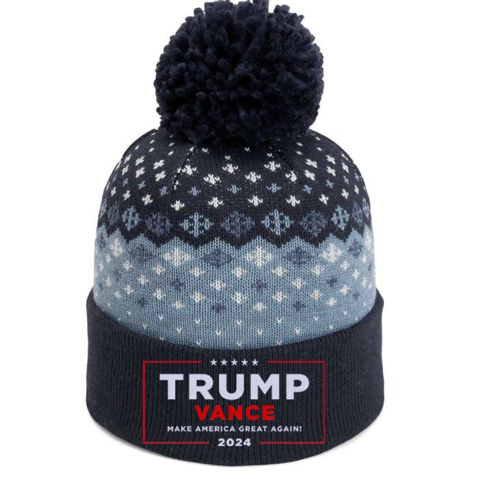 Trump Vance 2024 Brick Texture The Baniff Cuffed Pom Beanie