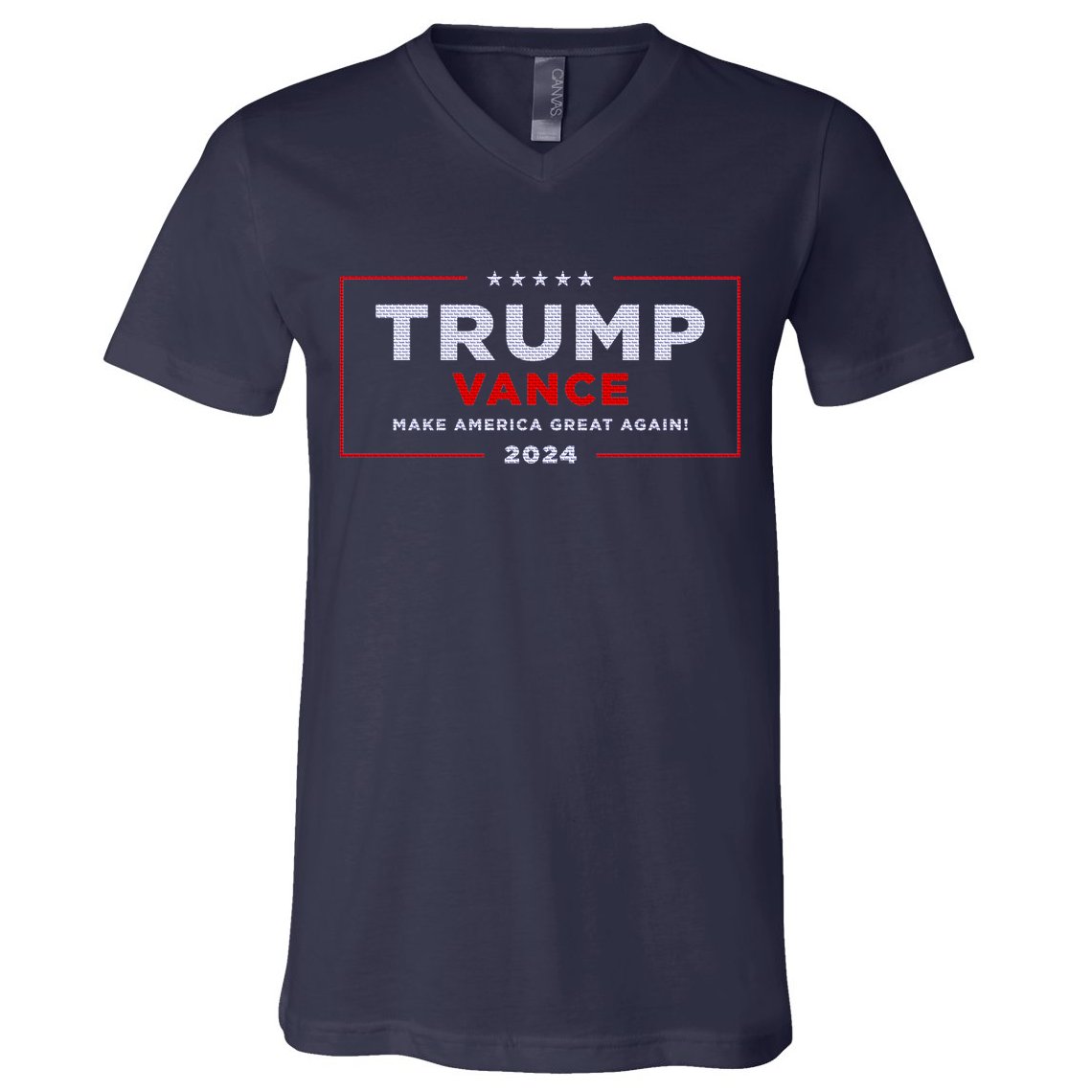 Trump Vance 2024 Brick Texture V-Neck T-Shirt