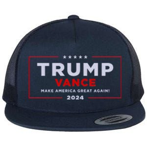 Trump Vance 2024 Brick Texture Flat Bill Trucker Hat